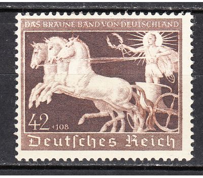  Почтовая марка «Коричневая лента. Древняя колесница» Третий Рейх 1940, фото 1 