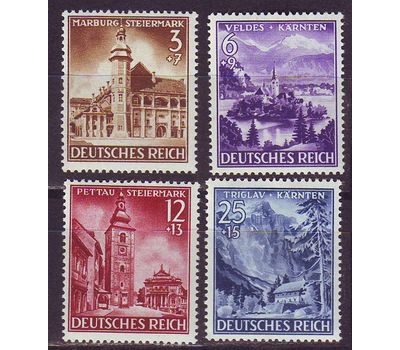  4 почтовые марки «Возвращение городов. Присоединение австрийских земель» Третий Рейх 1941, фото 1 