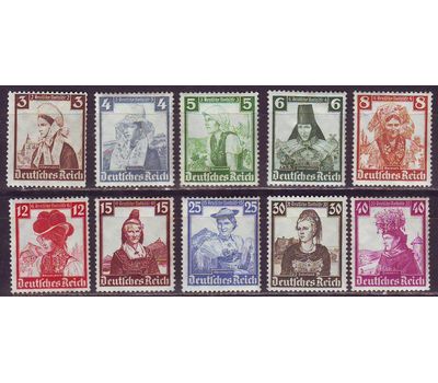  10 почтовых марок «Женские национальные костюмы» Третий Рейх 1935, фото 1 