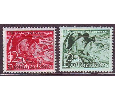  2 почтовые марки «Судетская область. Голосование» Третий Рейх 1938, фото 1 