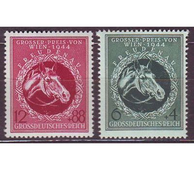  2 почтовые марки «Скачки» Третий Рейх 1944, фото 1 