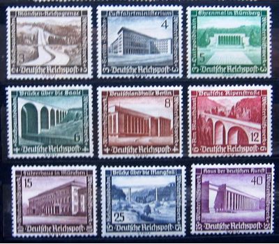  9 почтовых марок «Зимняя помощь» Третий Рейх 1936, фото 1 