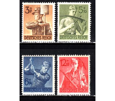  Почтовые марки «Рабочие союзы. 8 лет рабочей армии» Третий Рейх 1943, фото 1 