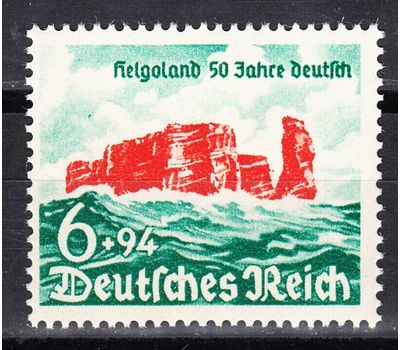  Почтовая марка «50-летие присоединения архипелага Гельголанд» Третий Рейх 1940, фото 1 