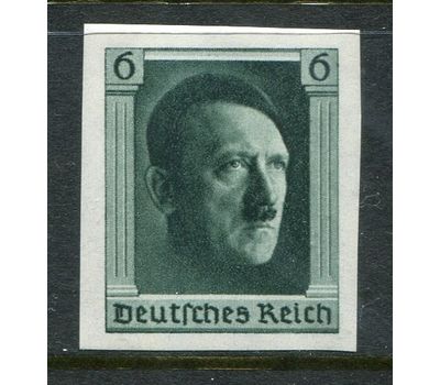  Почтовая марка «48 день рождения Адольфа Гитлера» Третий Рейх 1937 (без перфорации), фото 1 