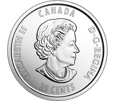  Монета 25 центов 2017 «125-я годовщина Кубка Стенли» Канада, фото 2 