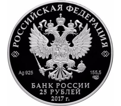 Серебряная монета 25 рублей 2017 «Житенный монастырь, Тверская область», фото 2 