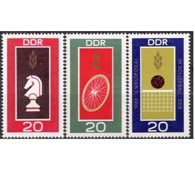  Почтовые марки «Спорт. Шахматы» ГДР, 1969, фото 1 