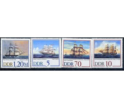  Почтовые марки «Корабли. Парусники» ГДР, 1988, фото 1 