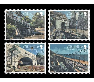  Почтовые марки «Европа. Мосты» Гибралтар, 2018, фото 1 