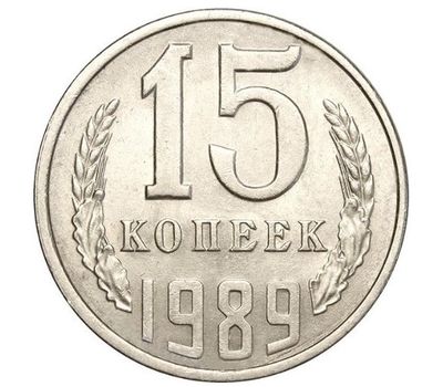  Монета 15 копеек 1989, фото 1 