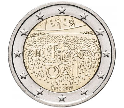  Монета 2 евро 2019 «100 лет со дня первого заседания Дойл Эреан» Ирландия, фото 1 