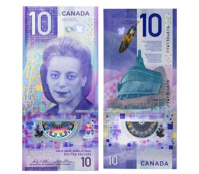  Банкнота 10 долларов 2018 Канада Пресс, фото 1 