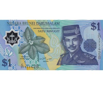  Банкнота 1 ринггит 1996 Бруней, фото 1 