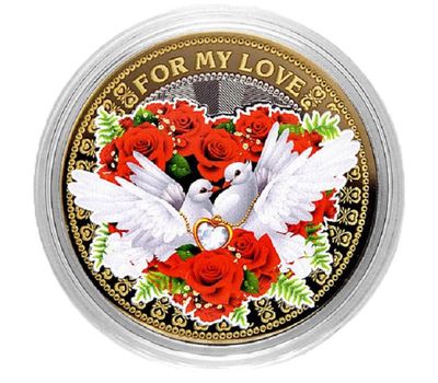  Монета 10 рублей «For my love» (голуби), фото 1 