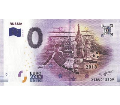  Банкнота 0 евро 2018 «FIFA-2018 Россия», фото 1 