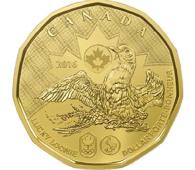  Монета 1 доллар 2016 «XXXI летние Олимпийские Игры, Рио-Де-Жанейро» Канада, фото 1 