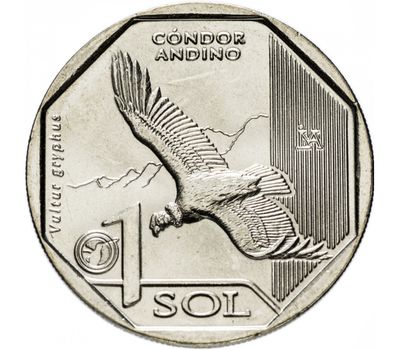  Монета 1 соль 2017 «Андский кондор. Красная Книга» Перу, фото 1 