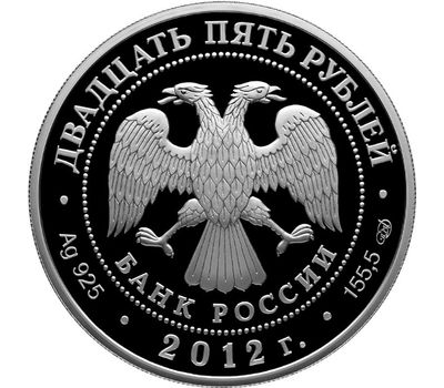  Серебряная монета 25 рублей 2012 «250-летие Зимнего дворца в Санкт-Петербурге», фото 2 