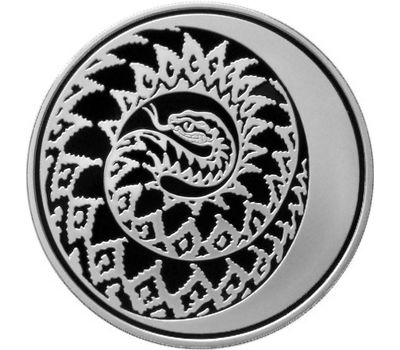  Серебряная монета 3 рубля 2012 «Лунный календарь: Змея», фото 1 