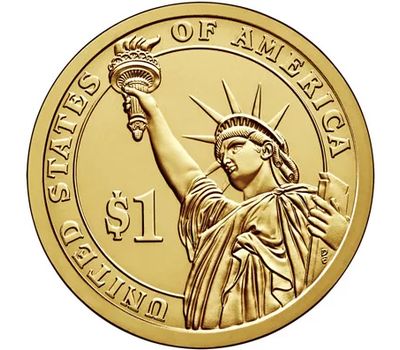  Монета 1 доллар 2015 «34-й президент Дуайт Эйзенхауэр» США (случайный монетный двор), фото 2 