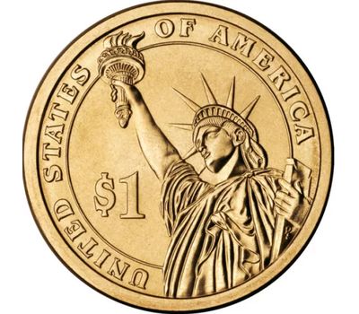  Монета 1 доллар 2007 «1-й президент Джордж Вашингтон» США, фото 2 