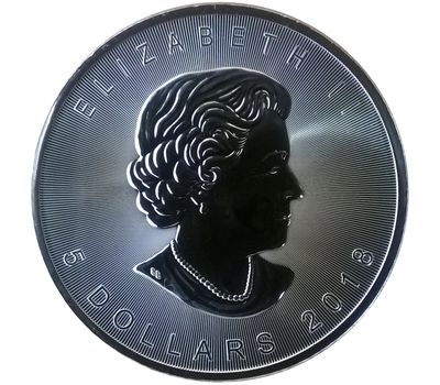  Монета 5 долларов 2018 «Кленовый лист» Канада (серебро), фото 2 