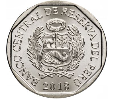  Монета 1 соль 2018 «Красная книга. Горный тапир» Перу, фото 2 