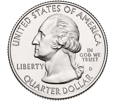  Монета 25 центов 2019 «Гуам, война на Тихом океане» (48-ой нац. парк США) D, фото 2 