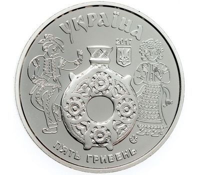  Монета 5 гривен 2017 «Косовская роспись. Пивник» Украина, фото 2 