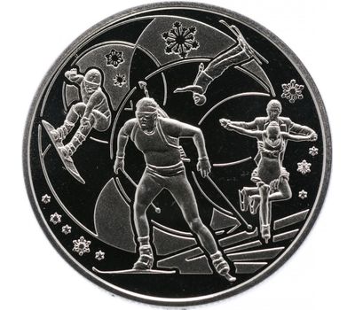  Монета 2 гривны 2014 «XXII зимние Олимпийские игры» Украина, фото 2 