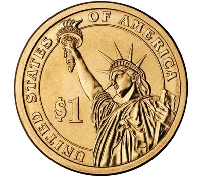  Монета 1 доллар 2014 «30-й президент Калвин Кулидж» США (случайный монетный двор), фото 2 