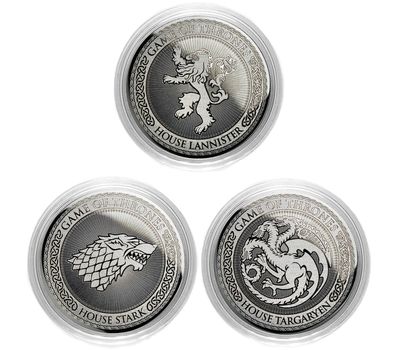  Набор 25 рублей «Игра престолов» (3 монеты), фото 1 