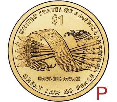  Монета 1 доллар 2010 «Стрелы» США P (Сакагавея), фото 1 