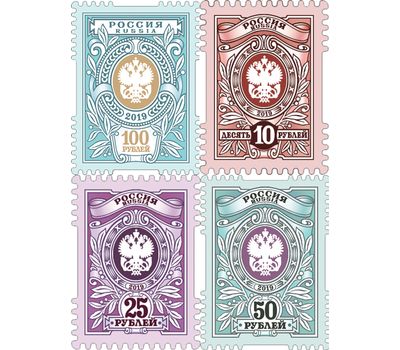  12 почтовых марок «Орлы», стандартный выпуск 2019, фото 3 
