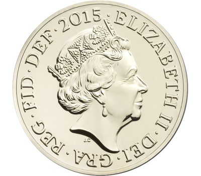  Монета 1 фунт 2015 «Королевский герб (Единорог и лев)» Великобритания, фото 2 