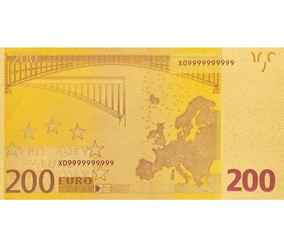  Золотая банкнота 200 евро (копия), фото 2 