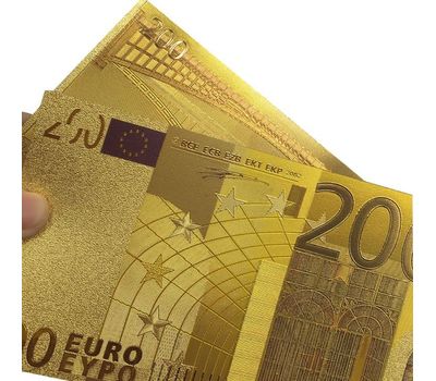  Золотая банкнота 200 евро (копия), фото 4 