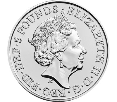  Монета 5 фунтов 2017 «Единорог из Шотландии» (Звери Королевы) в буклете, фото 3 