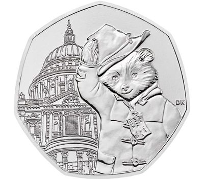  Монета 50 пенсов 2019 «Паддингтон у собора Святого Павла» Великобритания, фото 1 