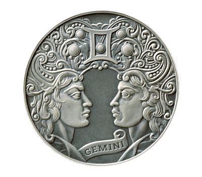  Монета 1 рубль 2014 «Зодиакальный гороскоп: Близнецы» Беларусь, фото 1 