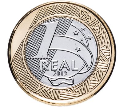  Монета 1 реал 2019 «25 лет введению Реала» Бразилия, фото 2 