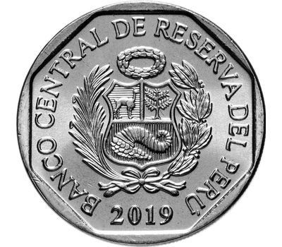  Монета 1 соль 2019 «Красная книга. Лягушка. Титикакский свистун» Перу, фото 2 