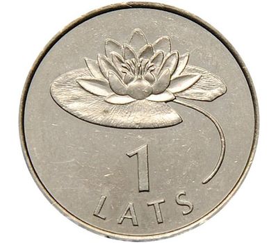  Монета 1 лат 2008 «Лилия» Латвия, фото 1 