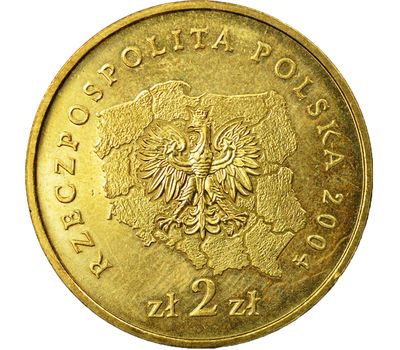  Монета 2 злотых 2004 «Куявско-Поморское воеводство» Польша, фото 2 