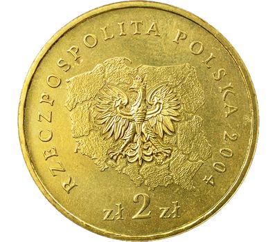  Монета 2 злотых 2004 «Поморское воеводство» Польша, фото 2 