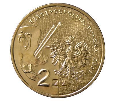  Монета 2 злотых 2003 «Яцек Мальчевский (1854 — 1929)» Польша, фото 2 
