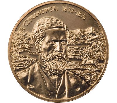 Монета 2 злотых 2004 «Александр Чекановский (1833 — 1876)» Польша, фото 1 