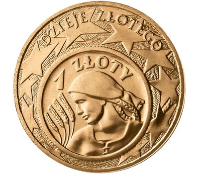  Монета 2 злотых 2004 «История польского злотого» Польша, фото 1 