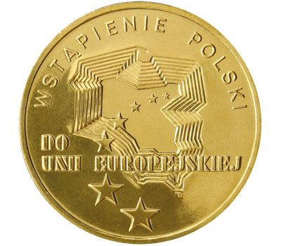  Монета 2 злотых 2004 «Вступление Польши в Европейский союз» Польша, фото 1 